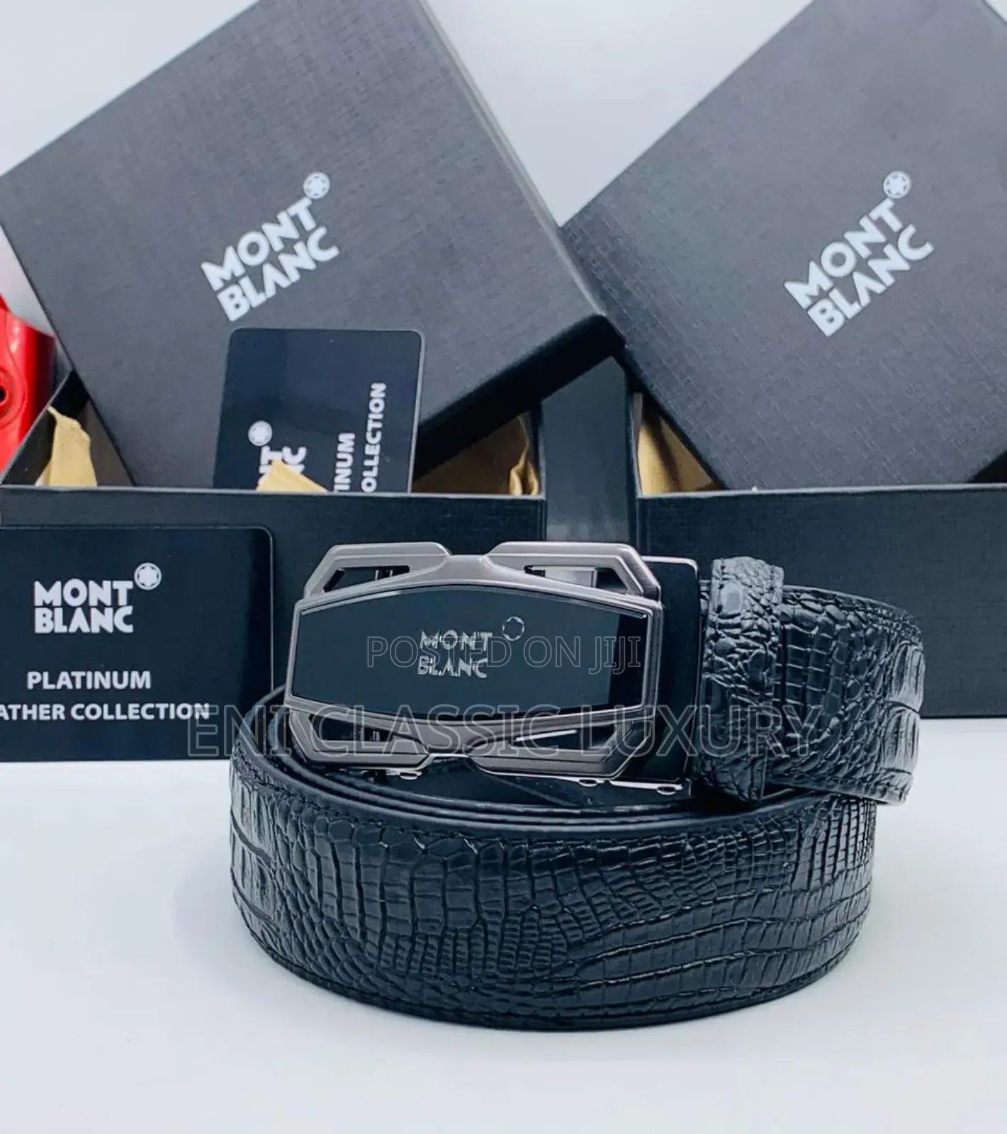 Original Luxury Designer Leather Belts Mont Blanc