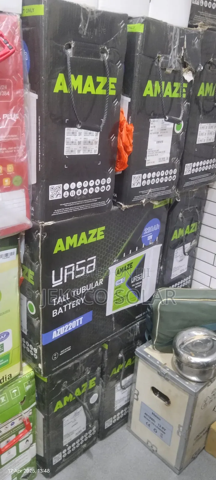 Amaze Solar Tubular Battery 220ah