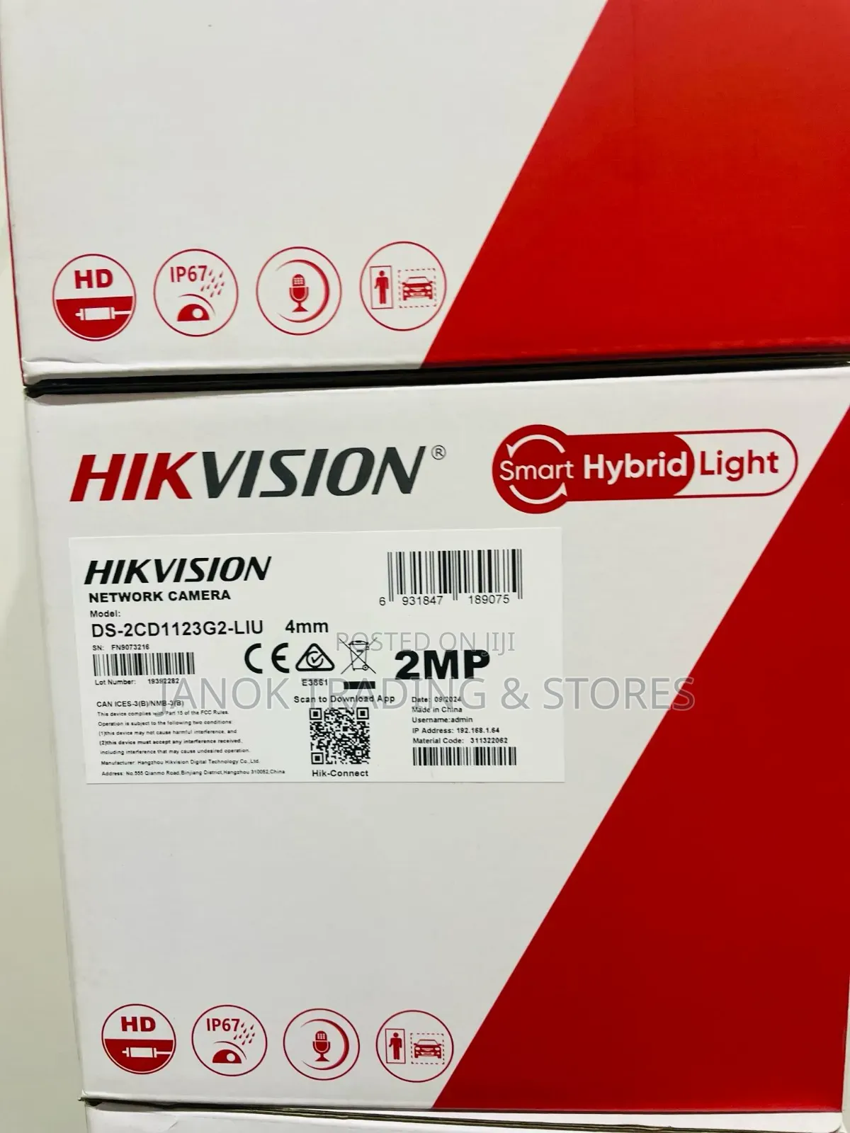 Hikvision Smart Hybrid Network Camera
Model:Ds-2cd1123g2-liu
