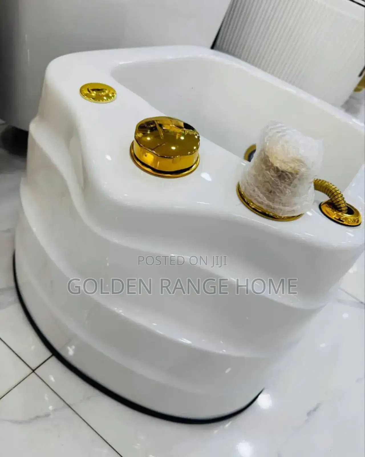 Unique White and Gold Pedicure Bowl