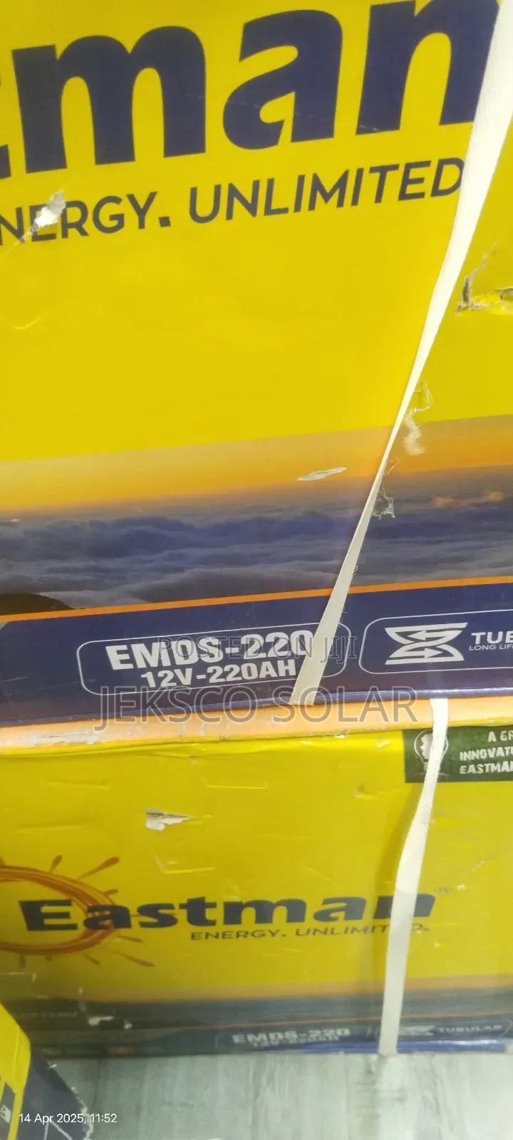 Eastman Tubular Battery 220ah