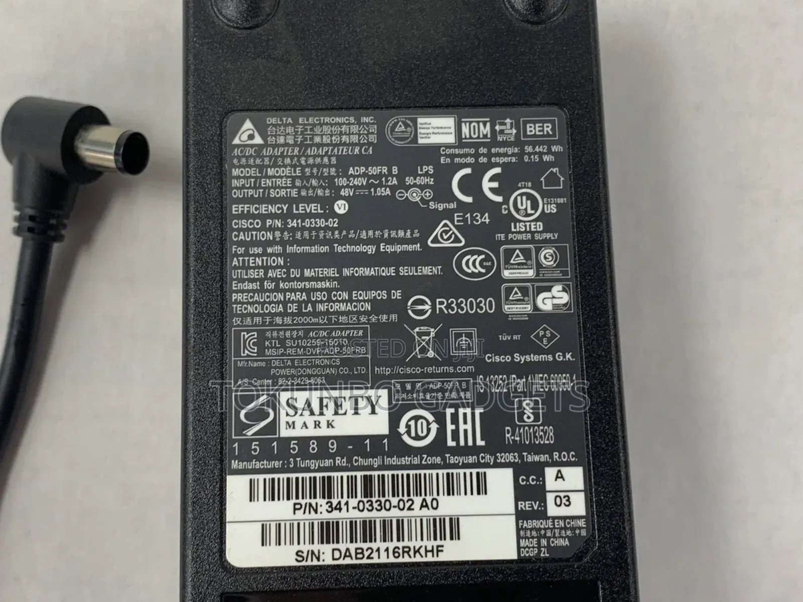 Cisco 48v 1.05a Power Adapter