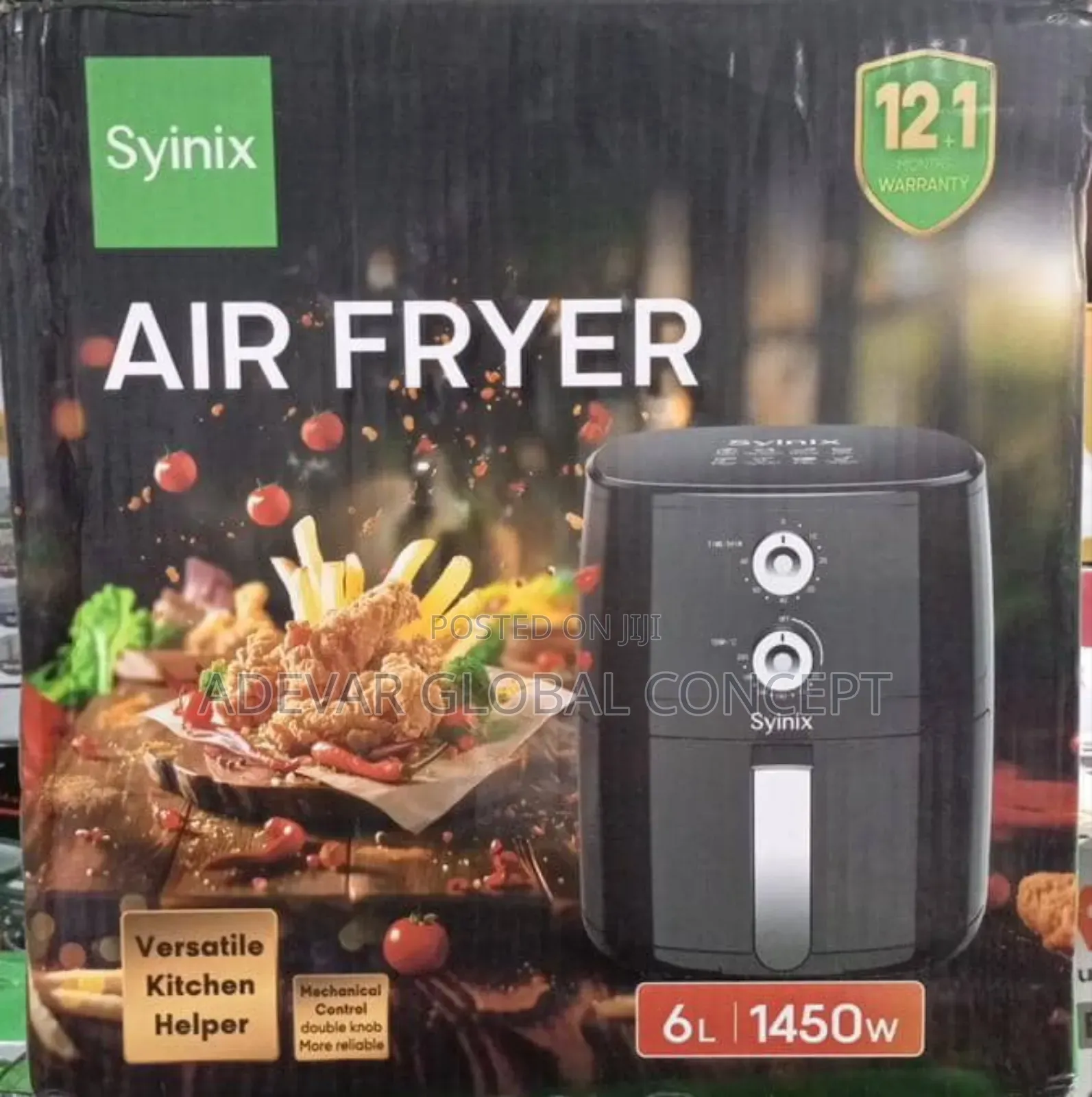 Syinix 6l Air Fryer 1450w - Healthy Multipurpose Airfryer