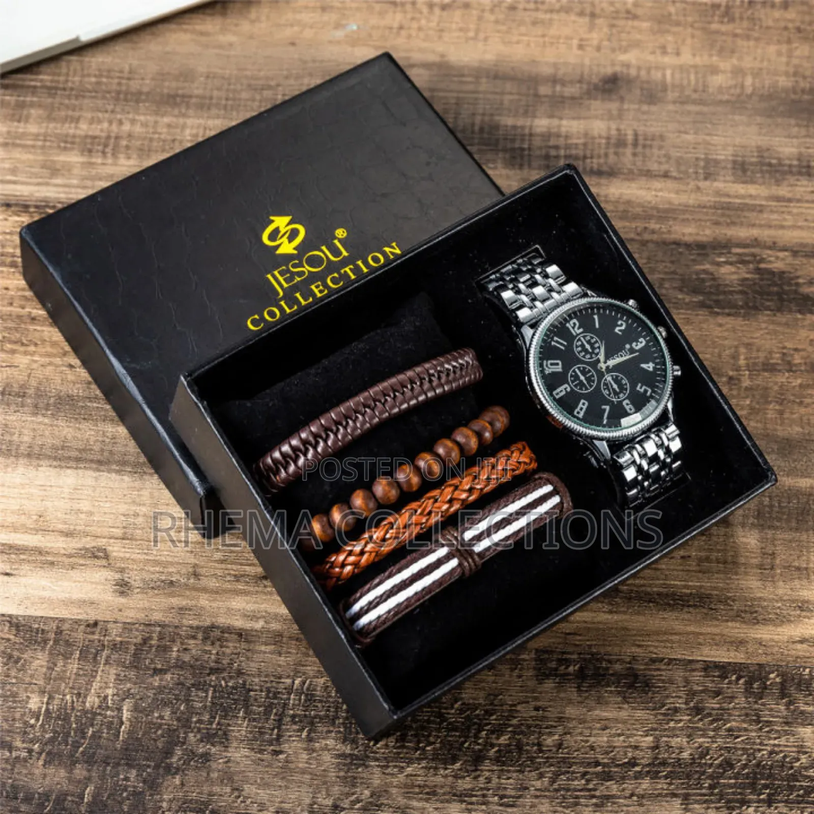 Jesous Collection- Men Watch/Bracelet Gift Sets