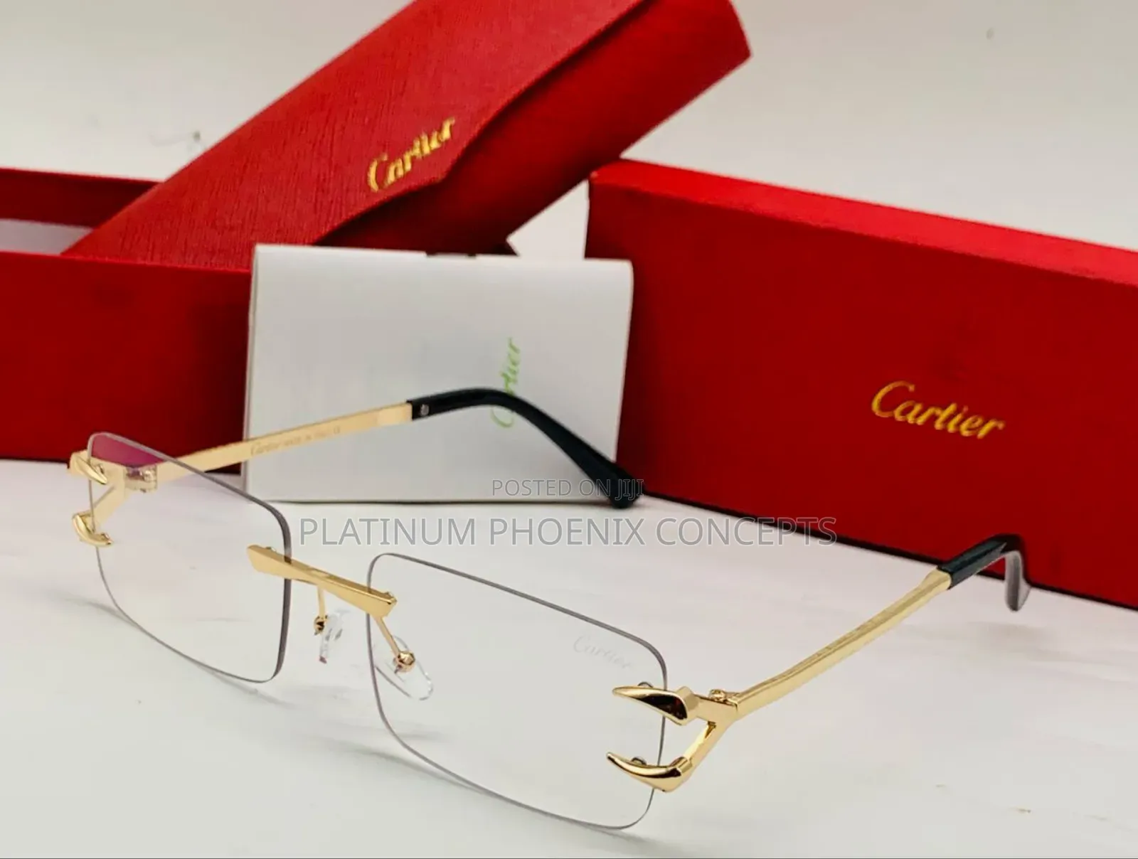 Cartier Frame Less Glasses With Box