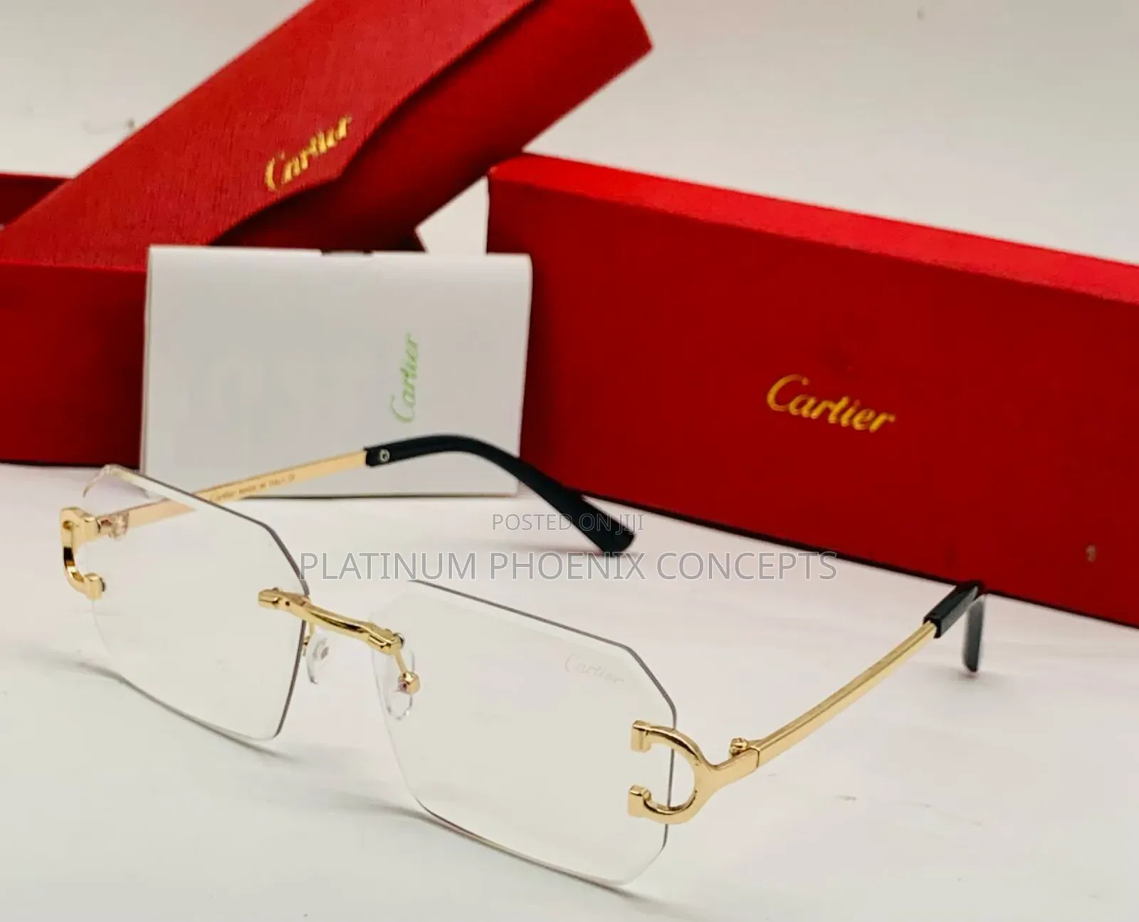 Cartier Frame Less Glasses With Box