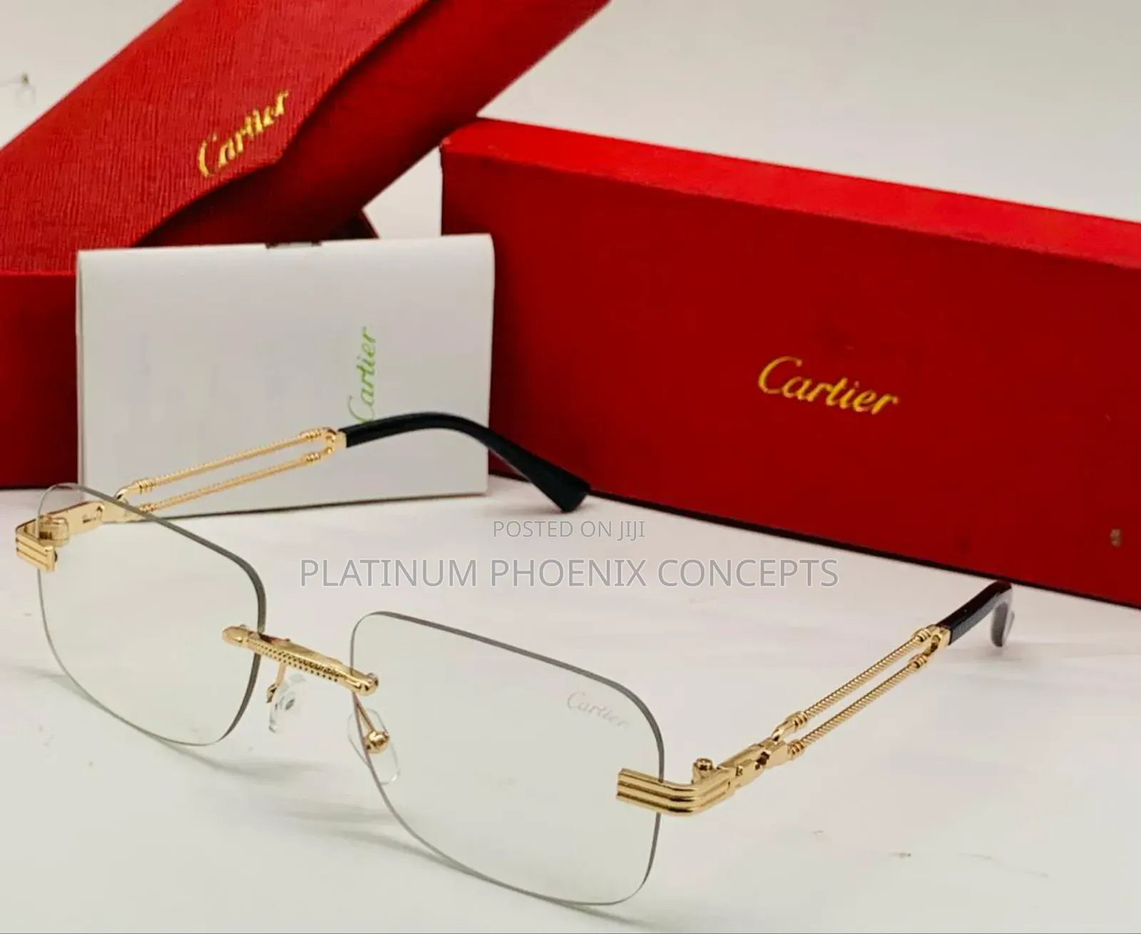 Cartier Frame Less Glasses With Box