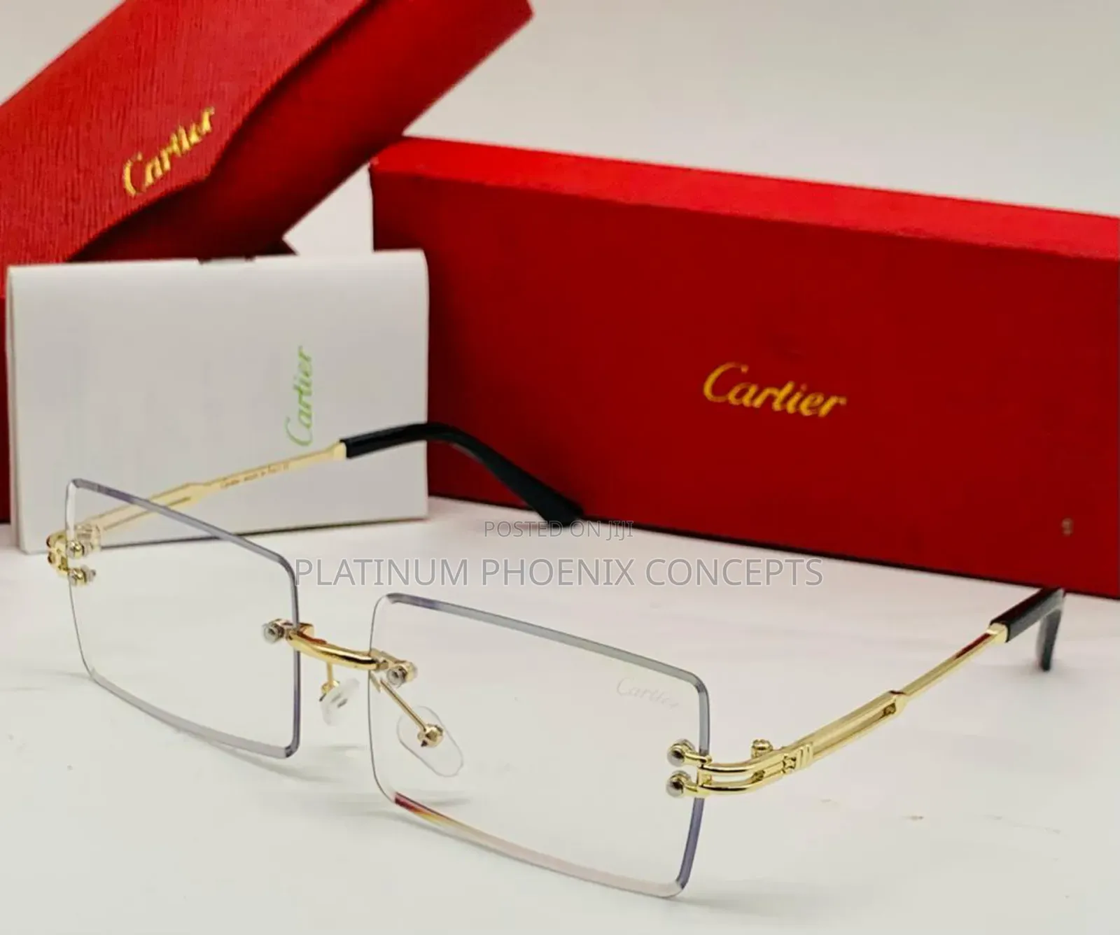 Cartier Frame Less Glasses With Box