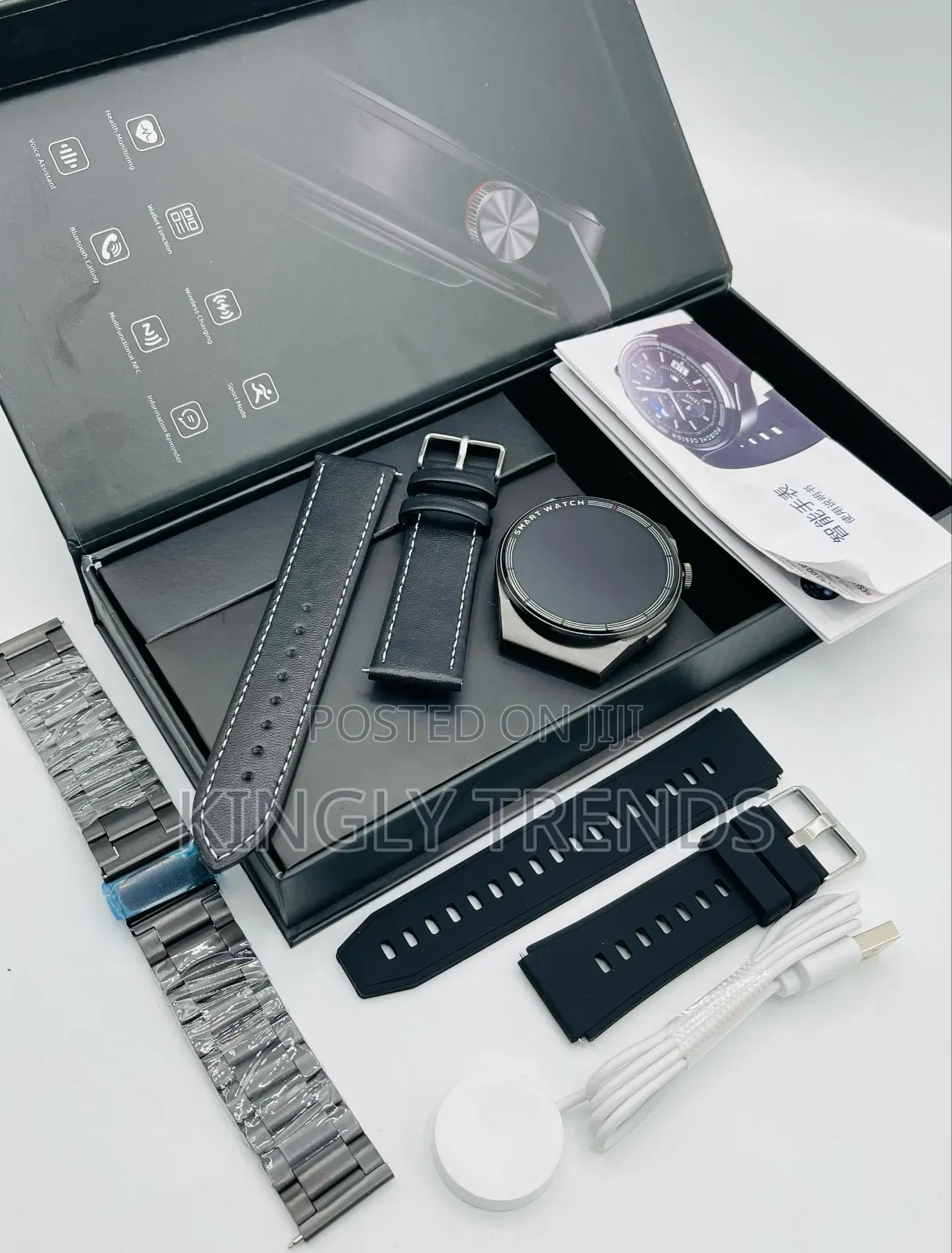 Gt 3 Max Smart Watch With 3 Straps