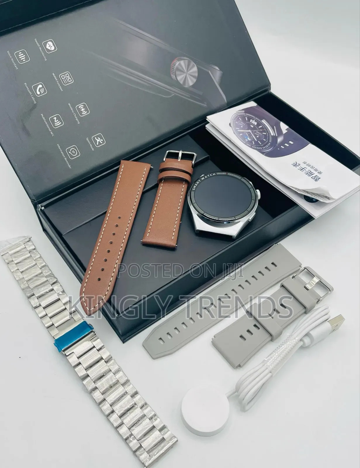 Gt 3 Max Smart Watch With 3 Straps