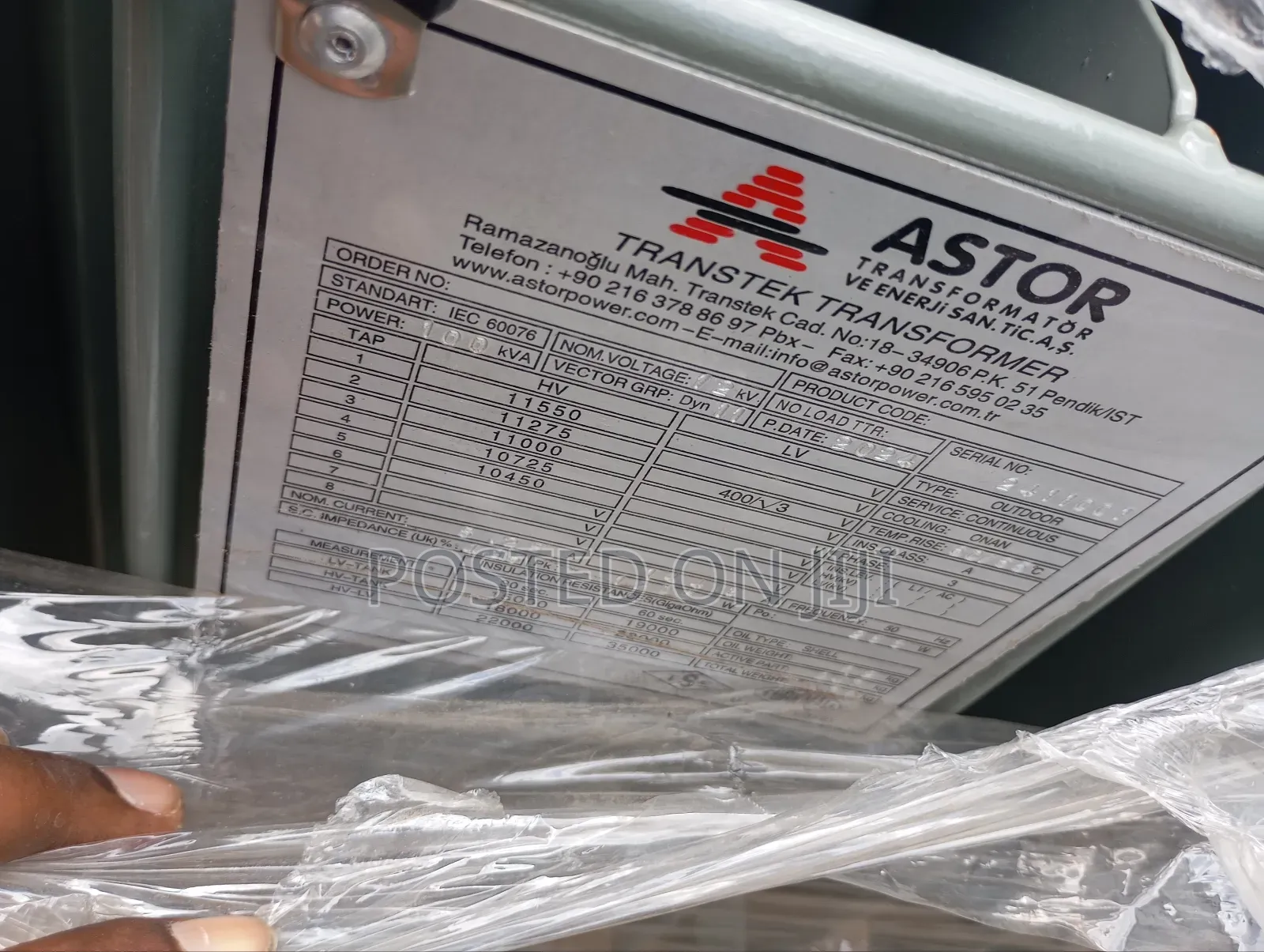 100kva/11kv Astor High Quality Electric Power Transformers