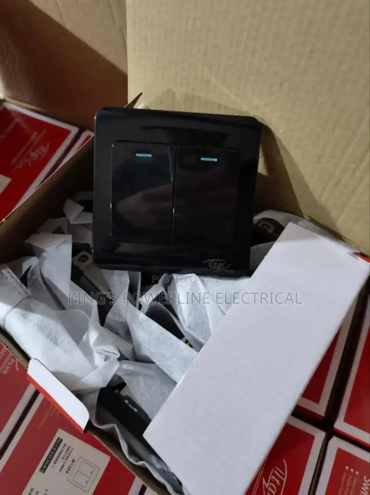 Fancy Black Switch and Socket