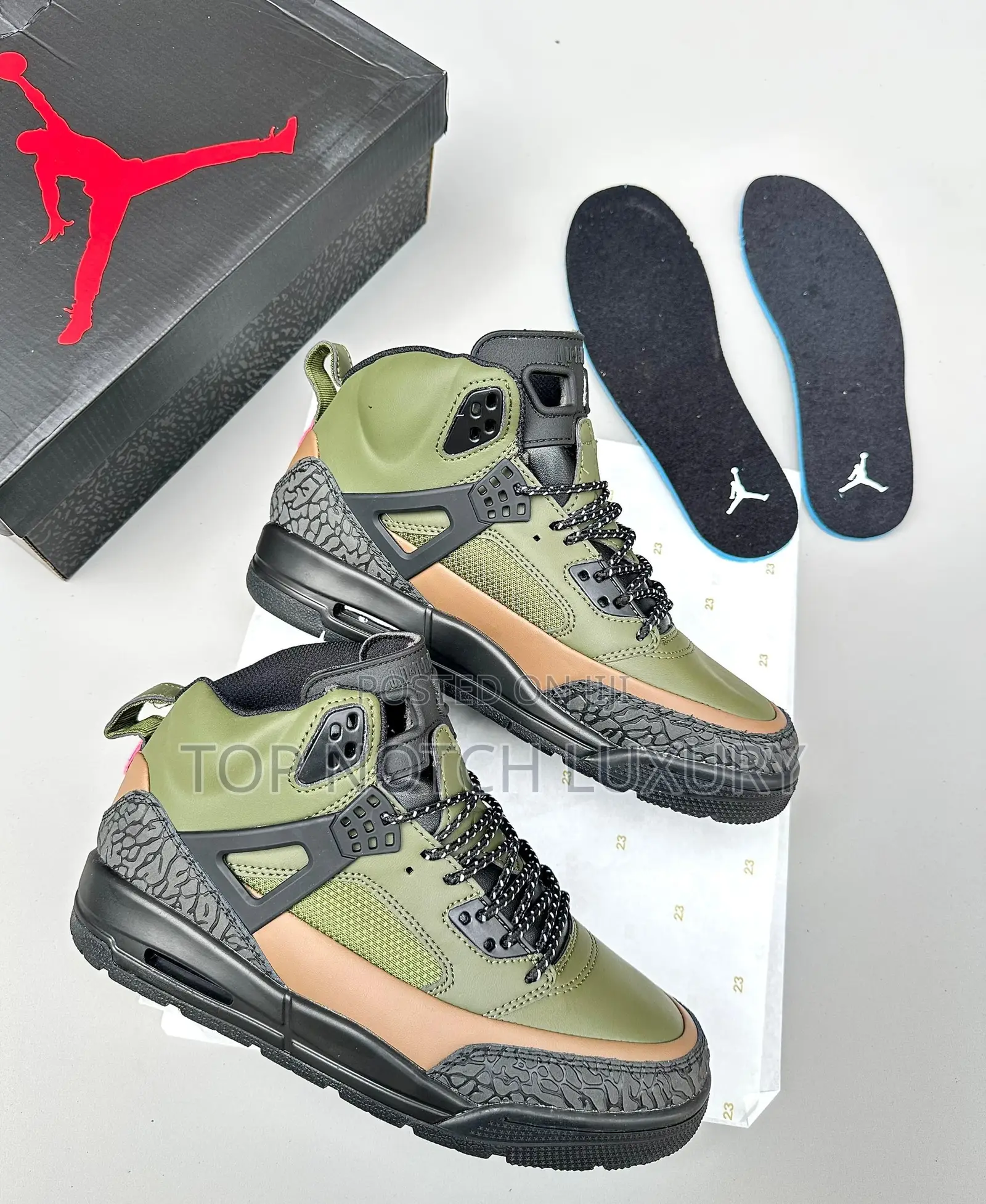 Original Air Jordan Spizike Winterized Olive Green’* Unisex