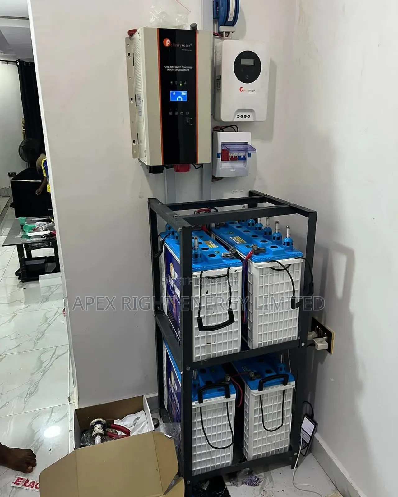 5kva Inverter Setup+4pcs-tubular Batteries+10pcs-500w Panels