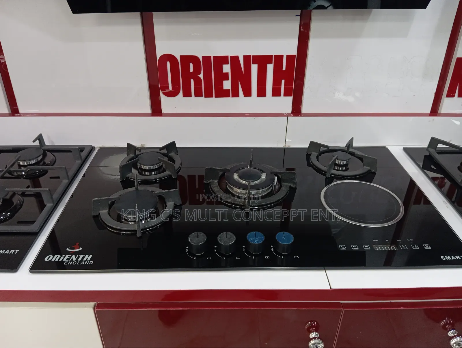 90cm 4 Burner and 1 Electric Burner Cooking Table Gas
