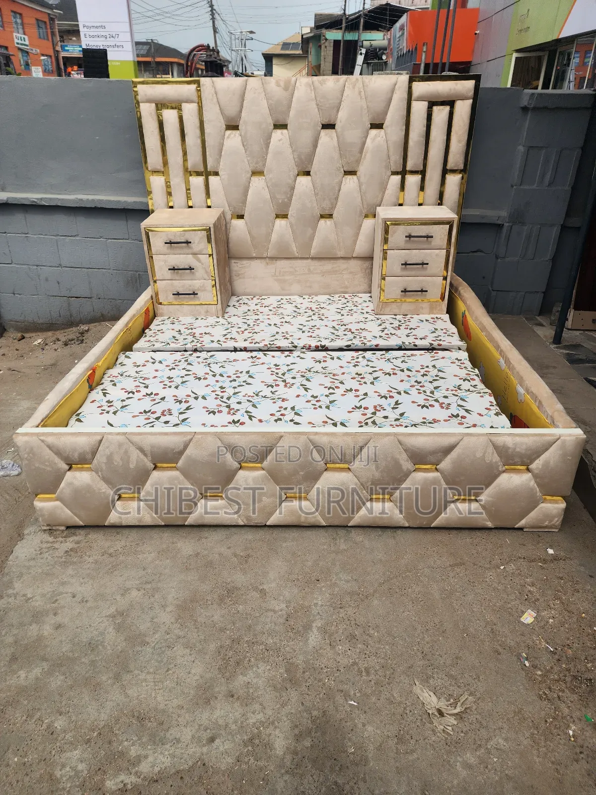 Brand New 6ftby6ft Bed With Standard Side Drawers