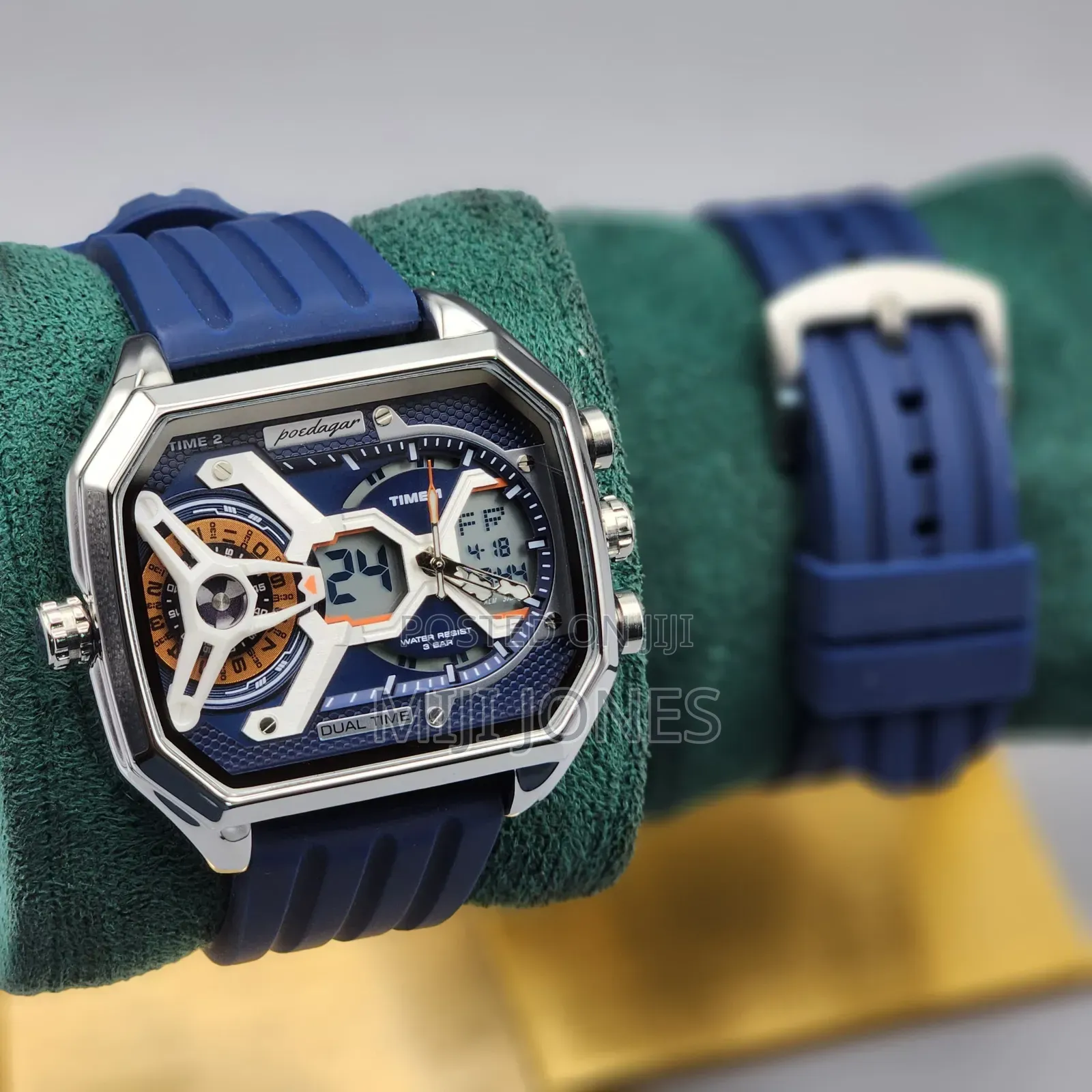 Poedagar Rubber Dual Time Sports Watch