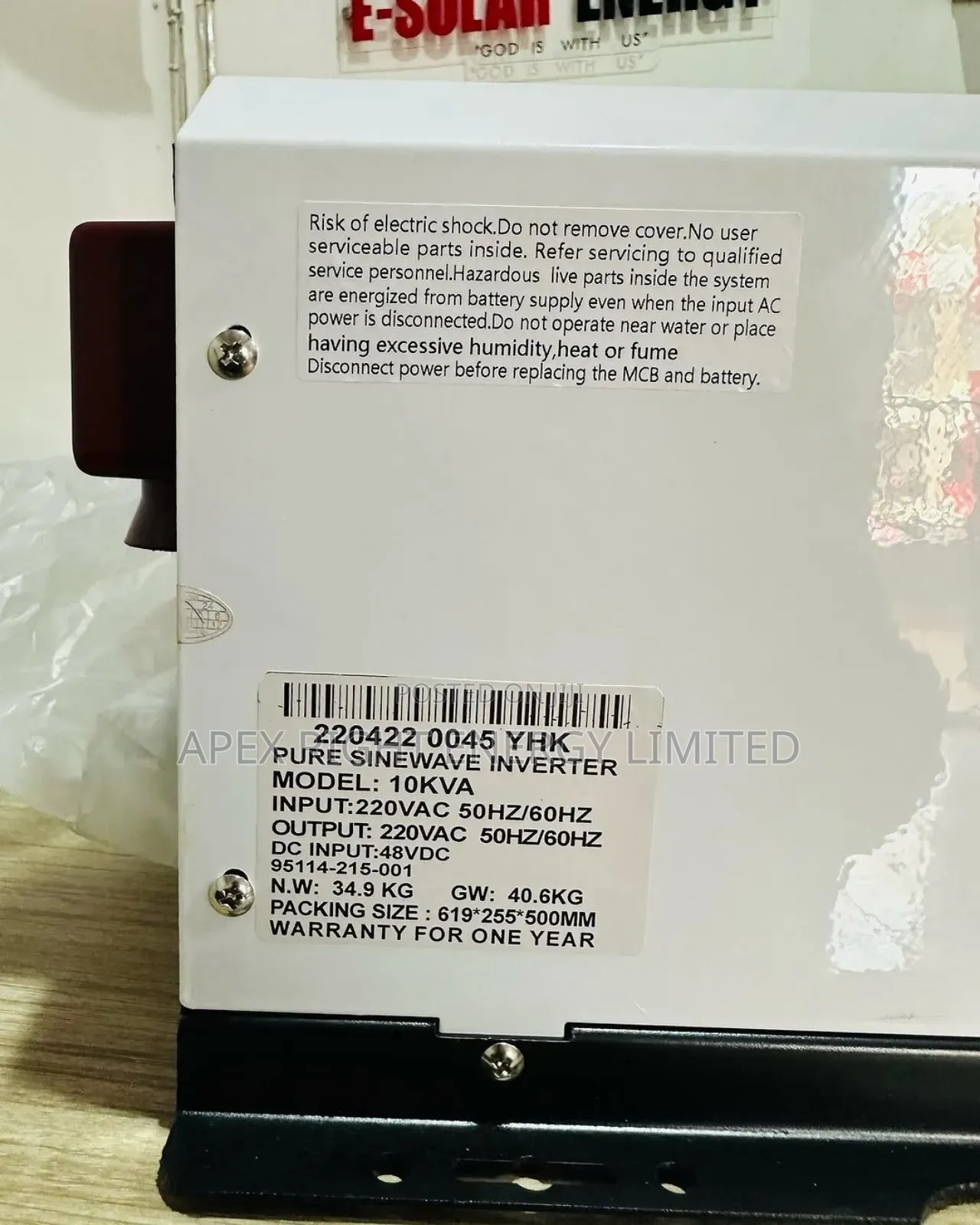 10kva Yohako Inverter Pure Sine Wave 48volts