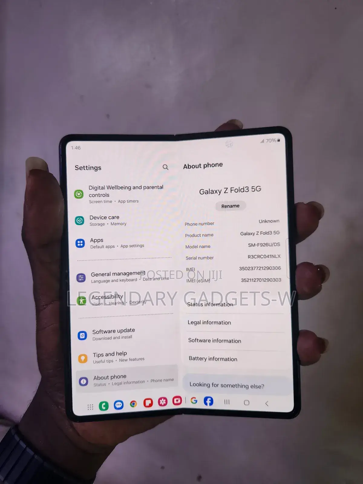 Samsung Galaxy Z Fold 3 256 GB Black