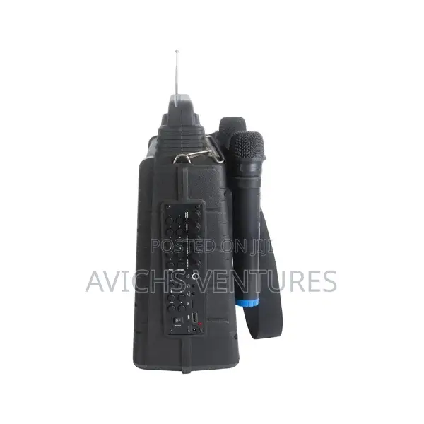 Portable Karaoke Speaker With Screen and 2x VHF Mics
