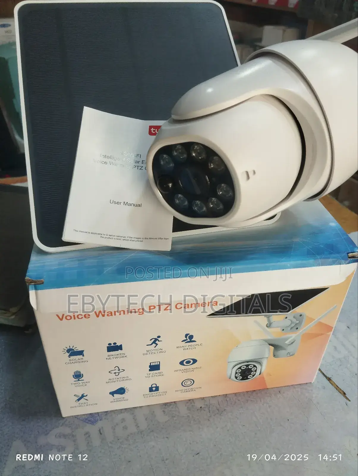 Tuya 4g/Wifi Solar Energy Voice Warning PTZ Camera