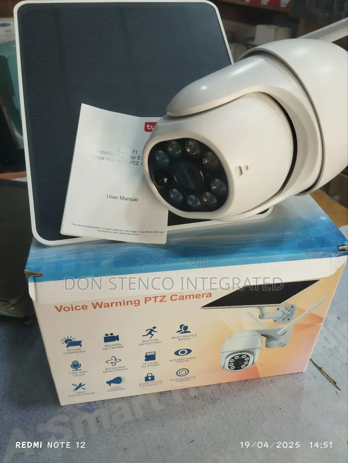 Tuya 4g/Wifi Solar Energy Voice Warning PTZ Camera