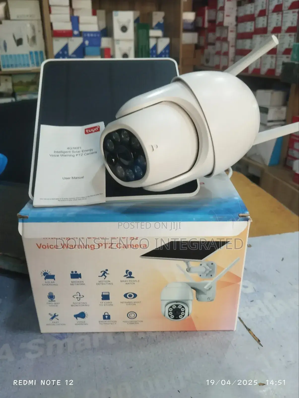 Tuya 4g/Wifi Solar Energy Voice Warning PTZ Camera