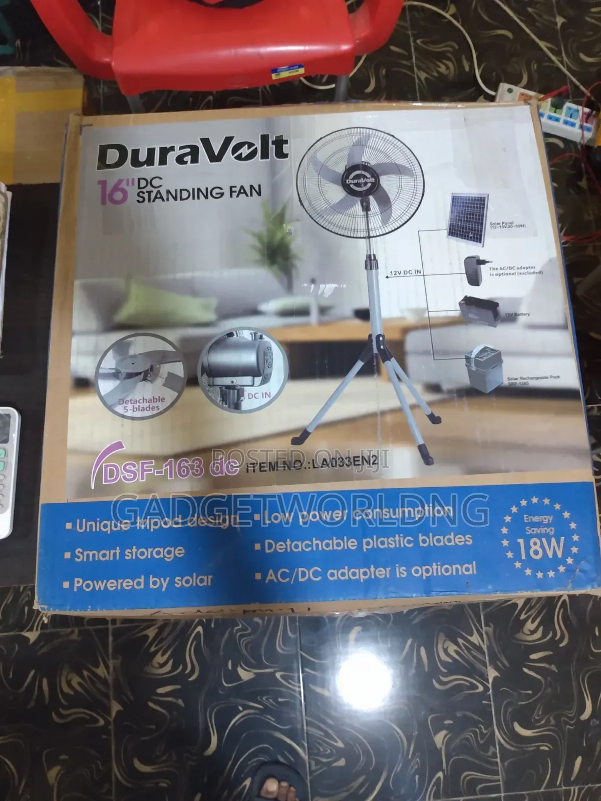 Duravolt DSF-163dc 16" Energy Saving Standing Fan