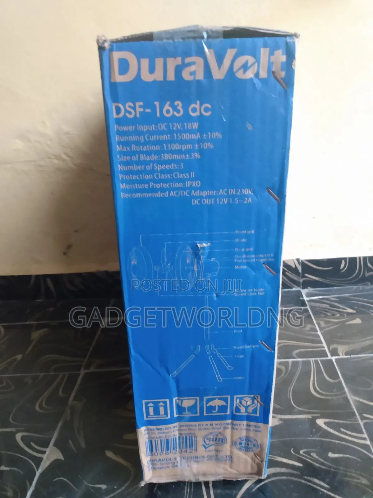 Duravolt DSF-163dc 16" Energy Saving Standing Fan