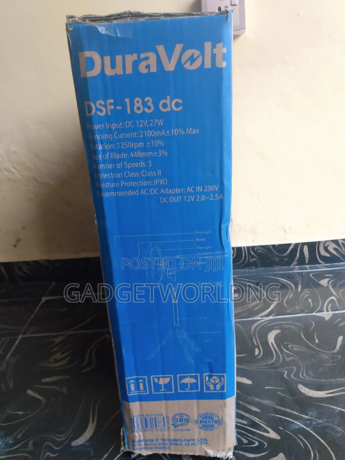 Duravolt DSF-183dc 18" Energy Saving Standing Fan