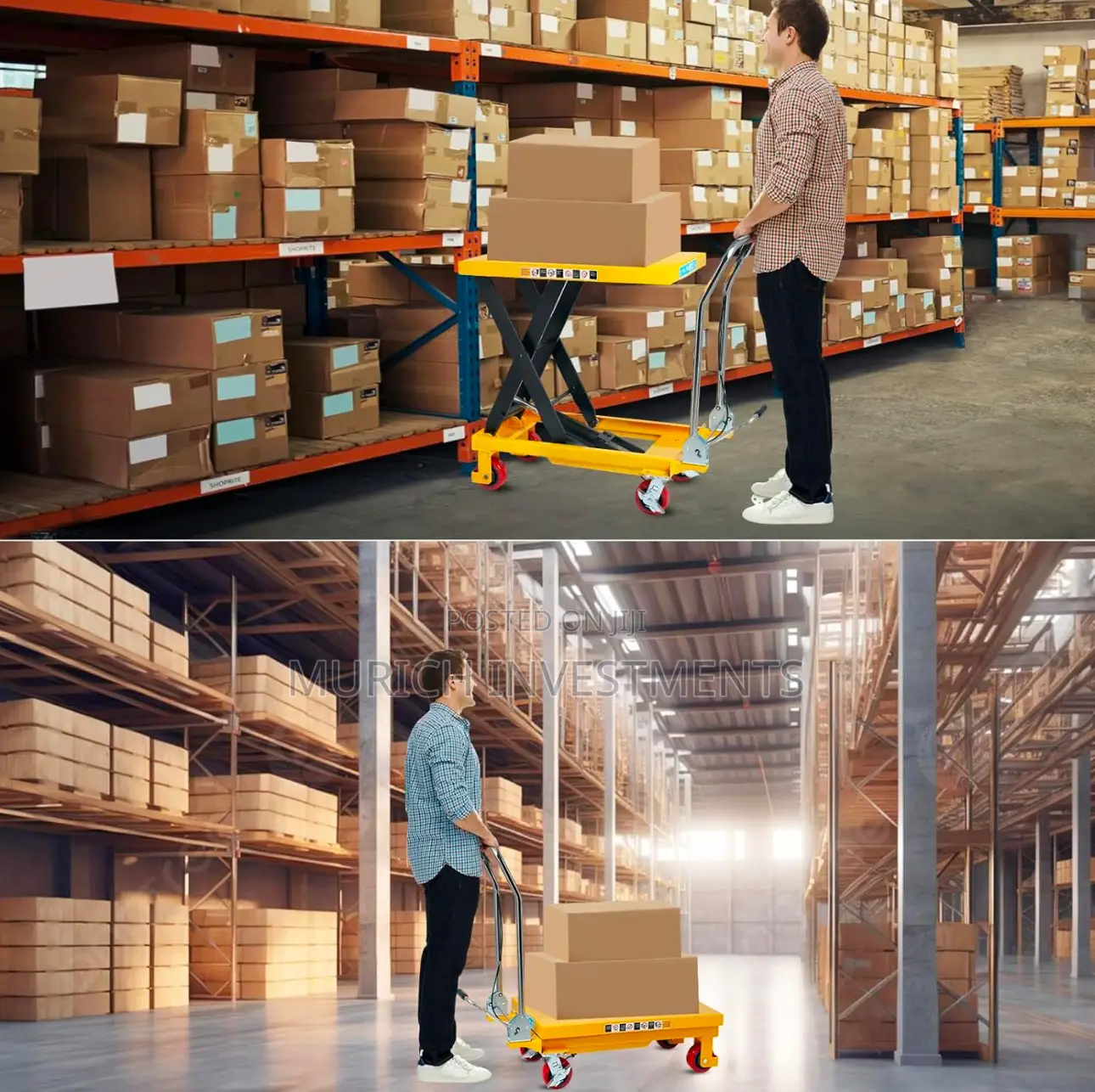 800kg Hydraulic Lift Table Cart Manual Single Scissor Cart