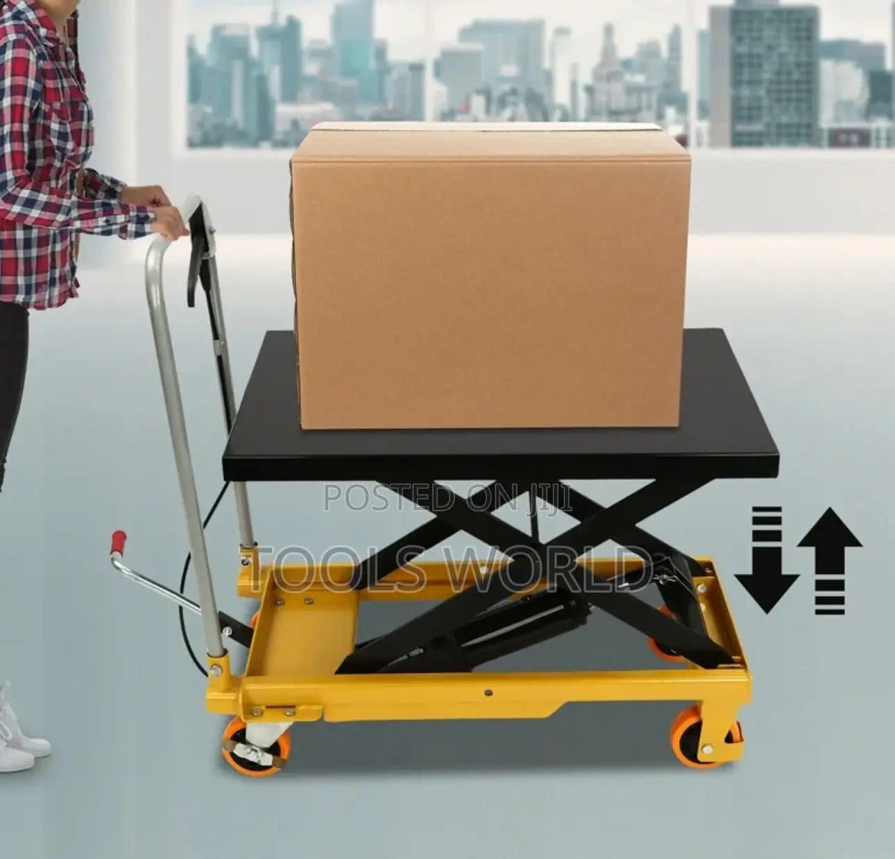 800kg Hydraulic Lift Table Cart Manual Single Scissor Cart