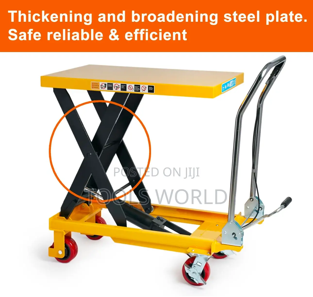 800kg Hydraulic Lift Table Cart Manual Single Scissor Cart