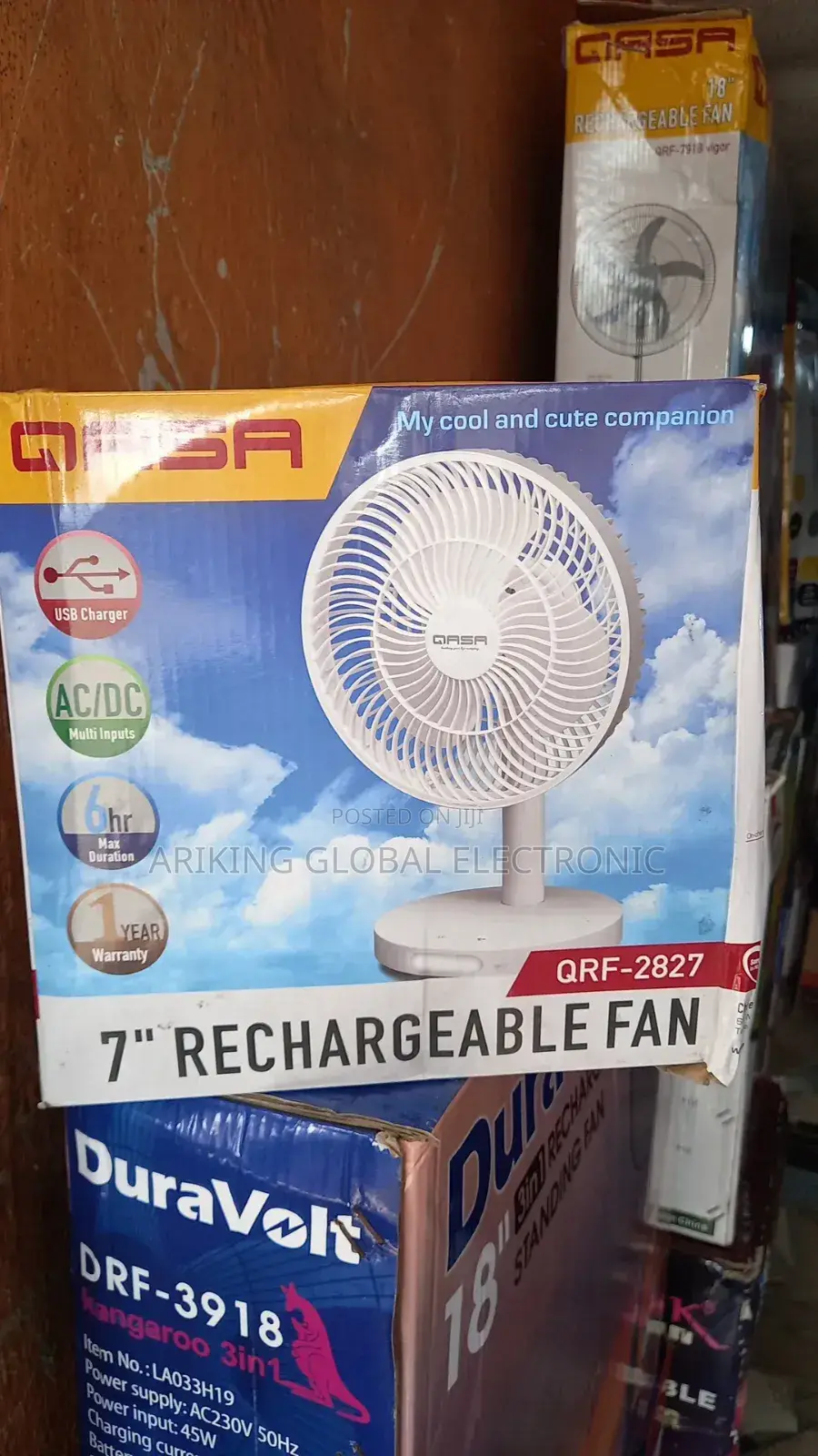 Qasa Rechargeable Fan 7inch