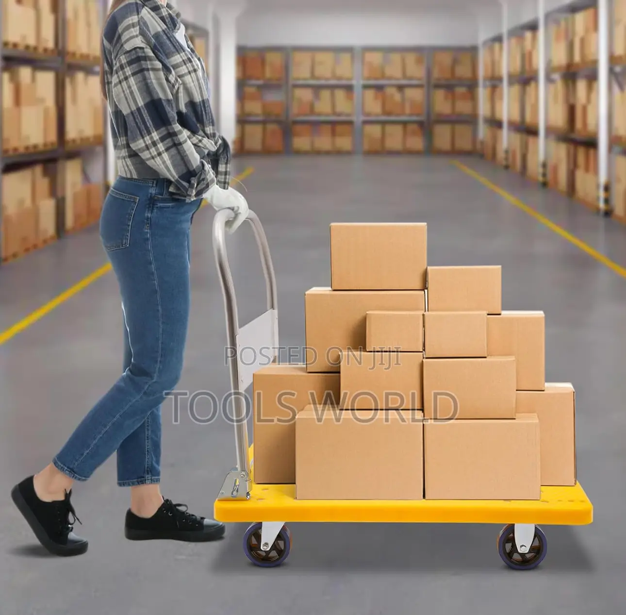 400kg Plastic Foldable Trolley Platform Heavy Duty