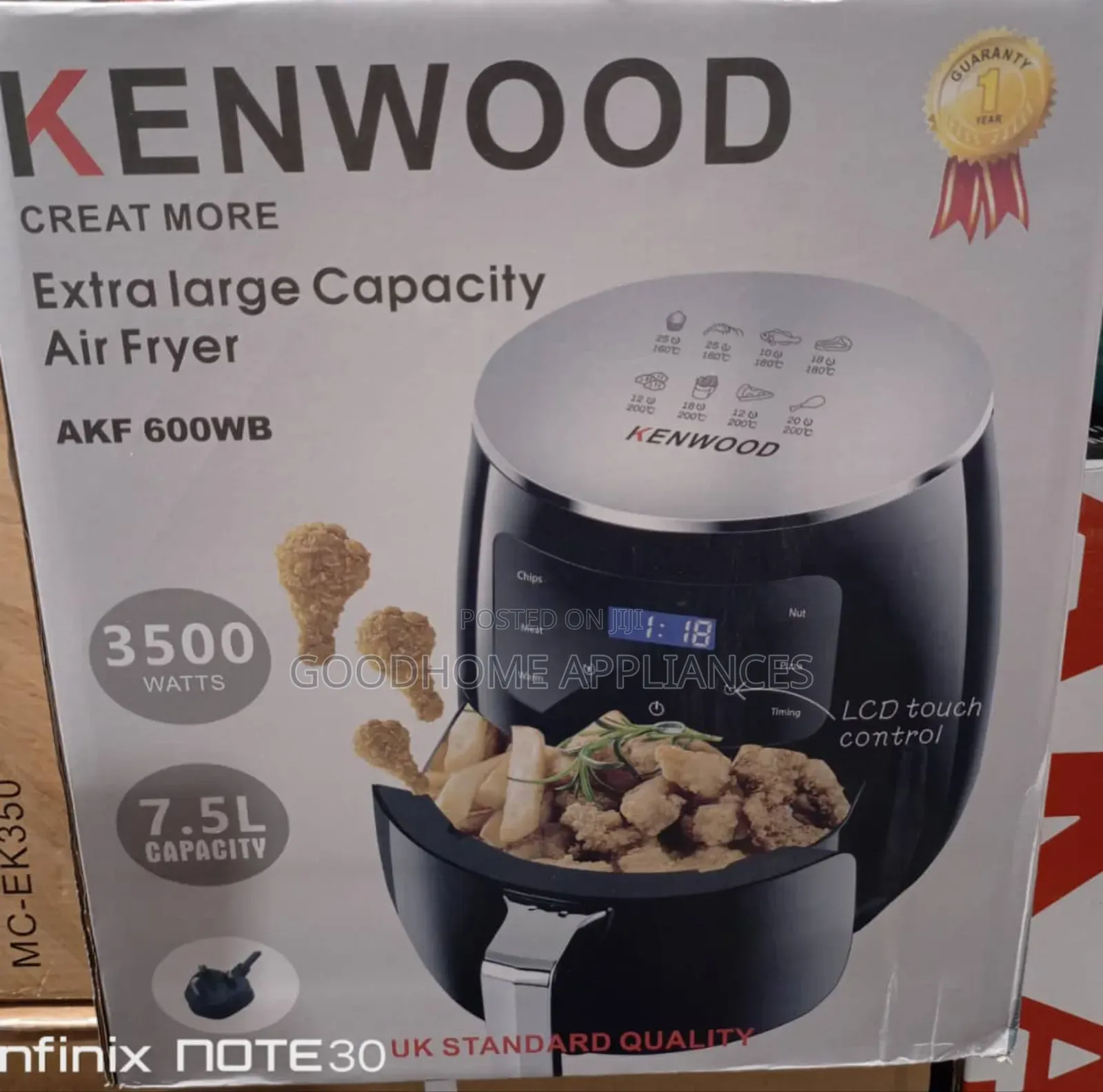 Kenwood 7.5l Air Fryer 3500w