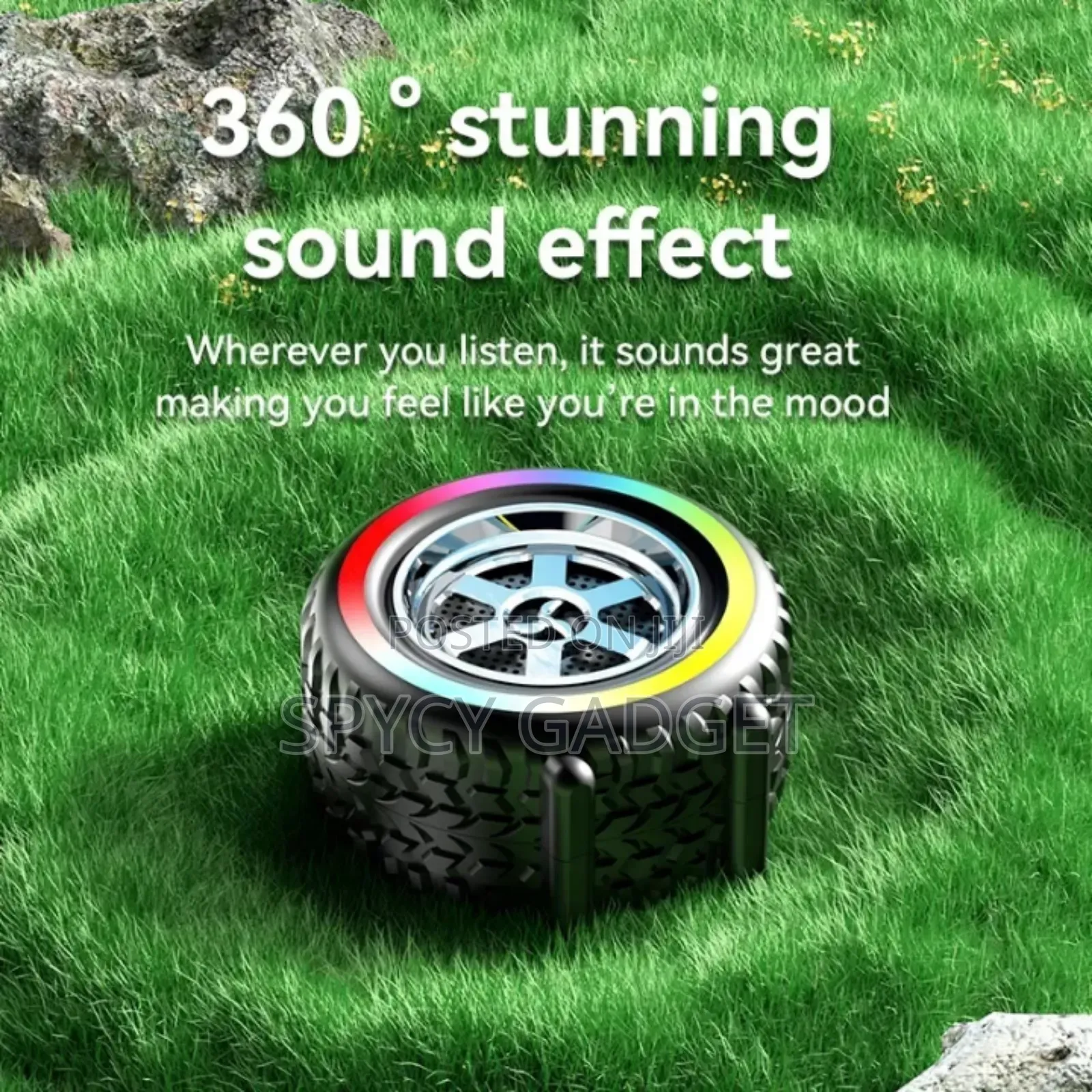 Mini RGB Led Wireless Bluetooth Speaker With Tyre Design