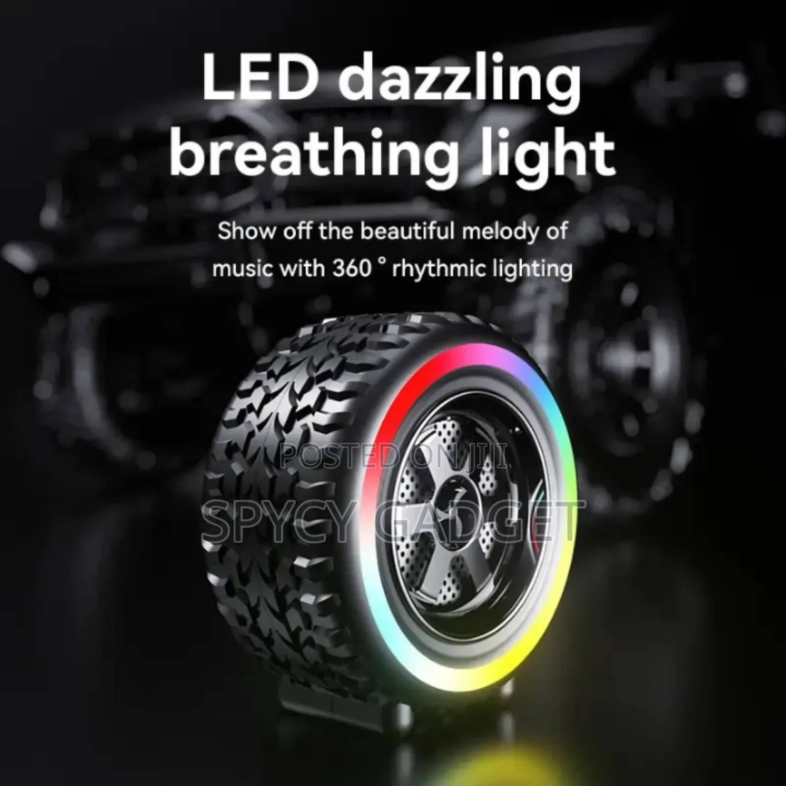 Mini RGB Led Wireless Bluetooth Speaker With Tyre Design