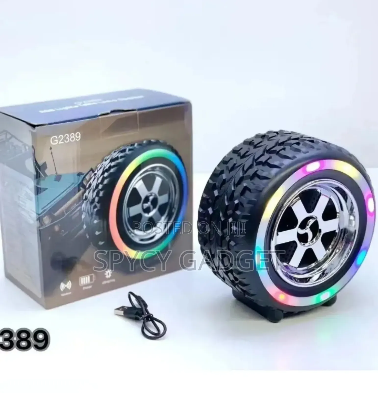 Mini RGB Led Wireless Bluetooth Speaker With Tyre Design