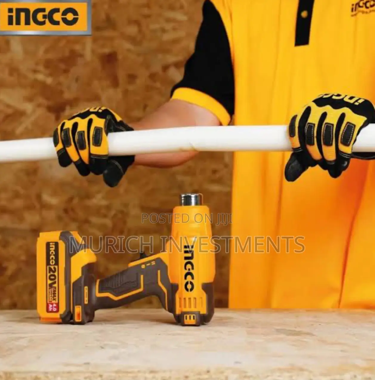 Ingco Cordless 20v Combo Kit (Impact Wrench + Heat Gun)