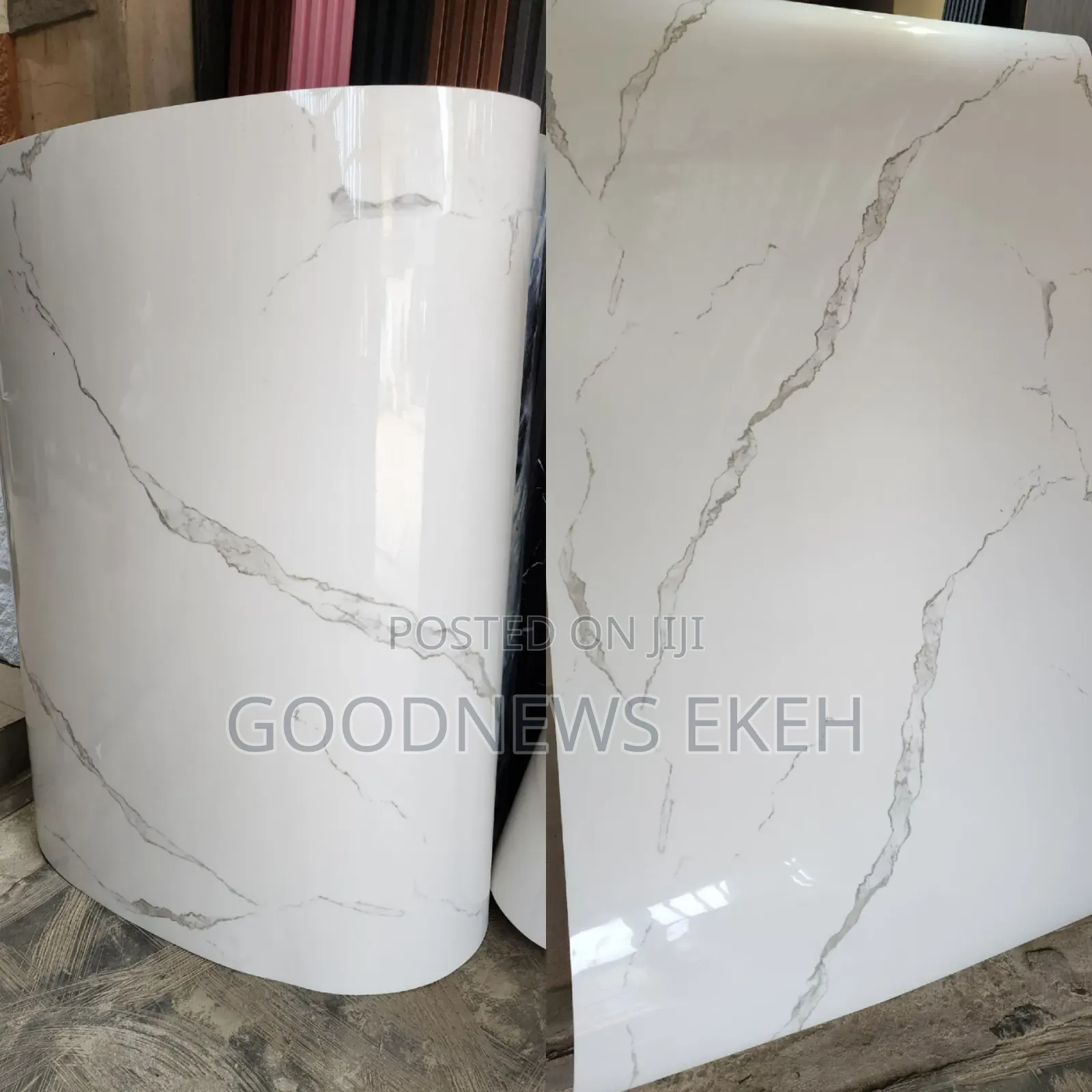 White Uv Marble Sticker Sheet