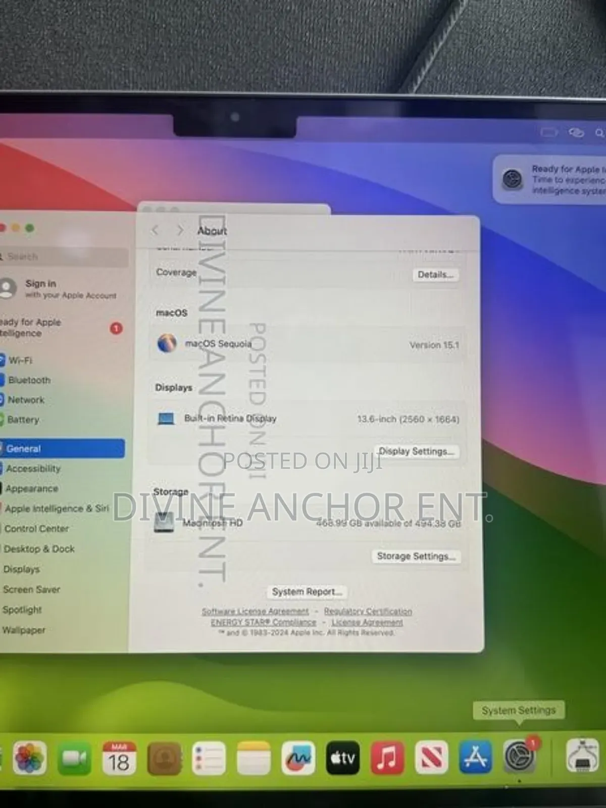 Laptop Apple MacBook Air 2024 M3 13-inch 16GB Apple M3 SSD 512GB