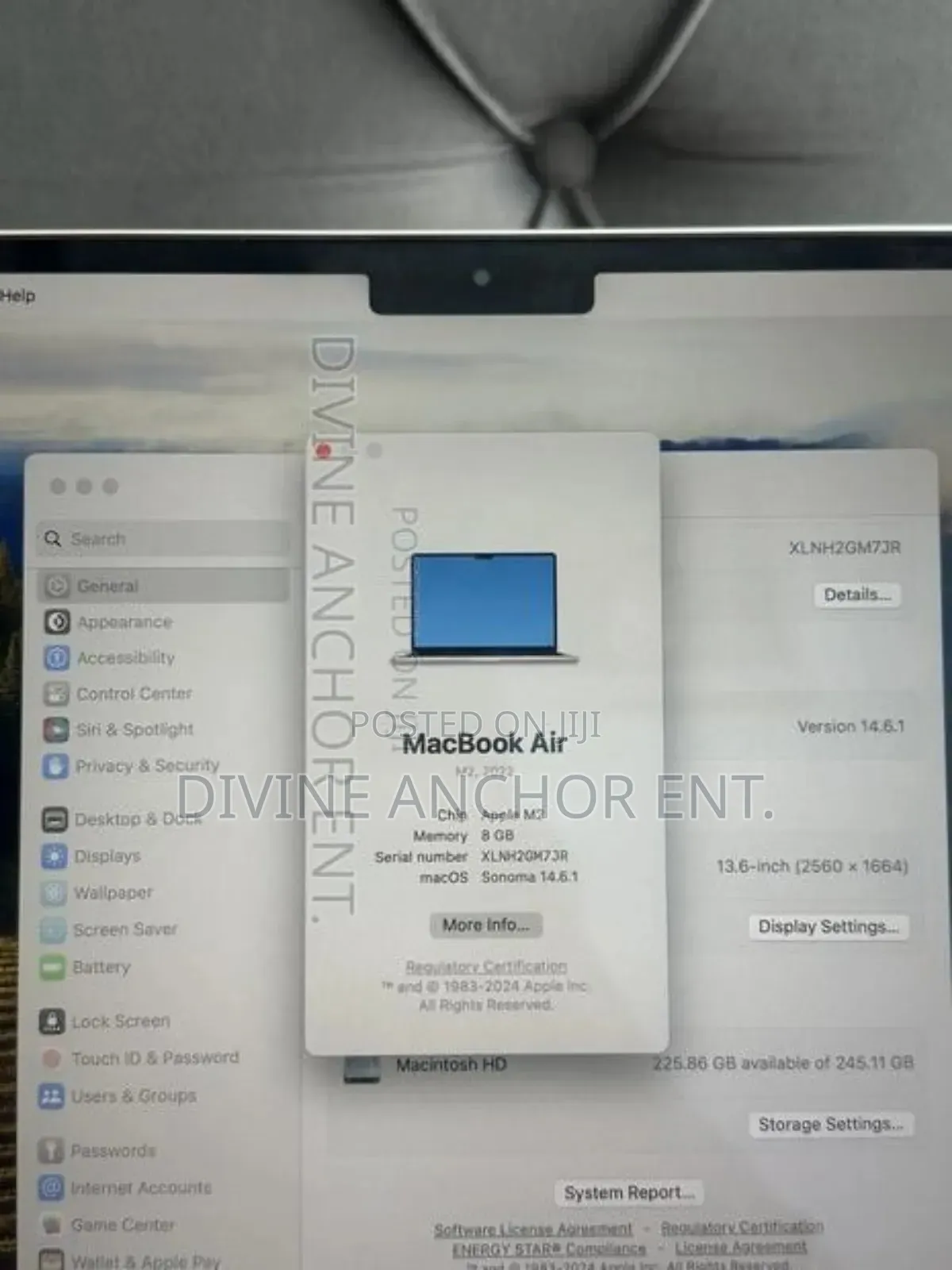 Laptop Apple MacBook Air 2022 M2 8GB Apple M2 SSD 256GB