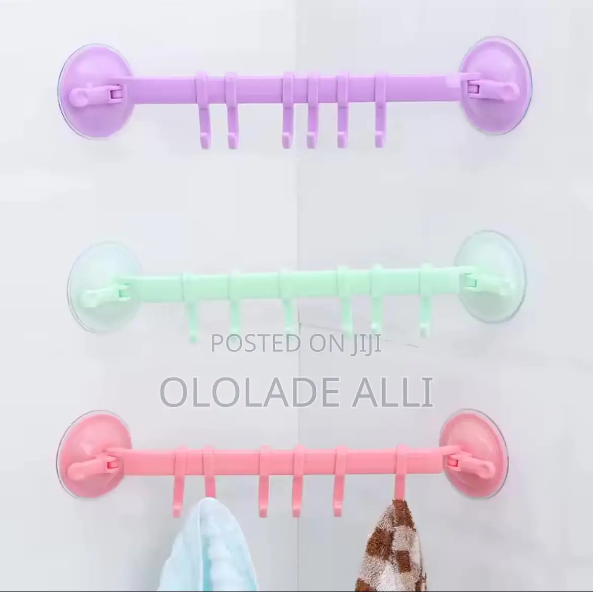 Wikhostar 6 Hooks Towel Rack Suction