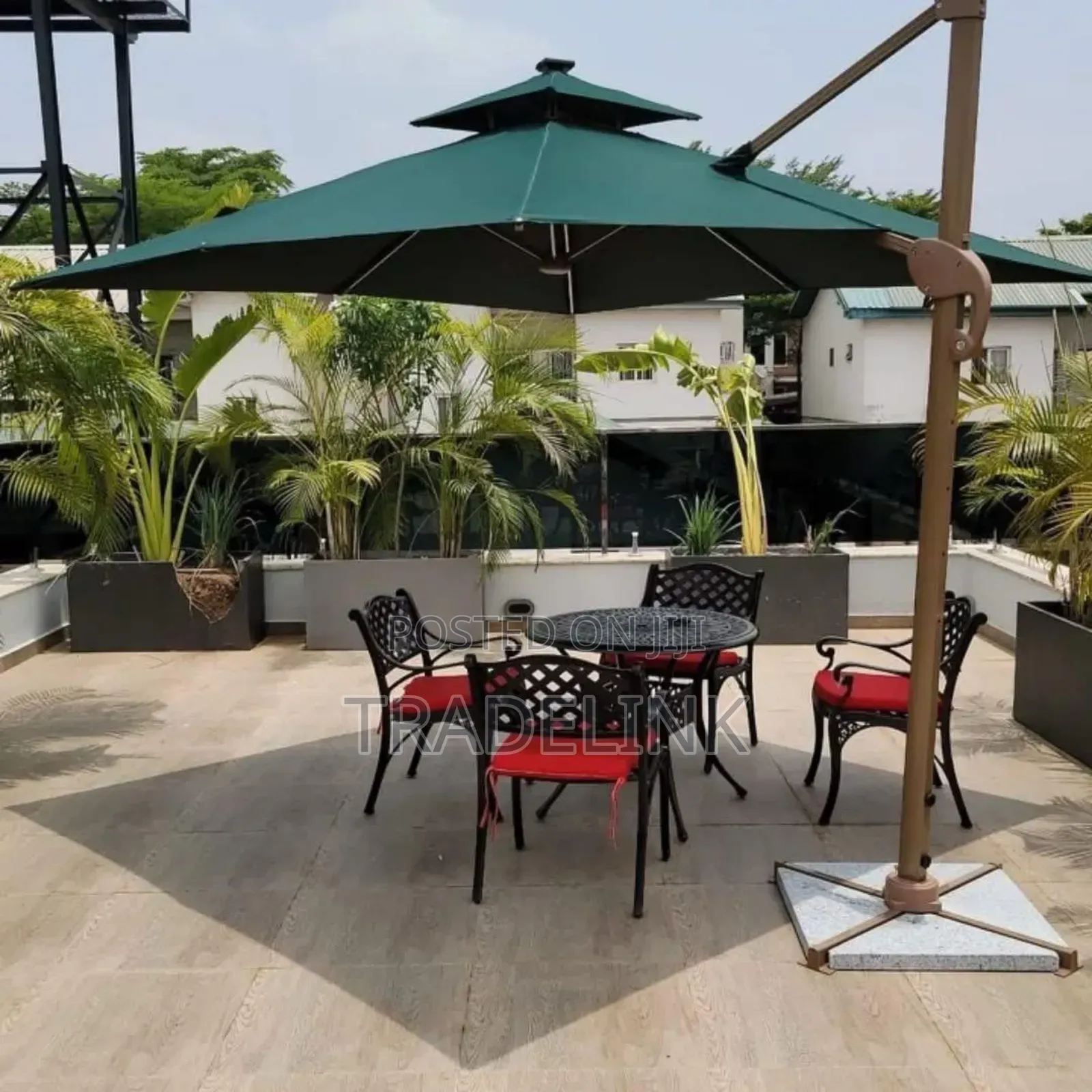 Umbrella and Garden Chairs