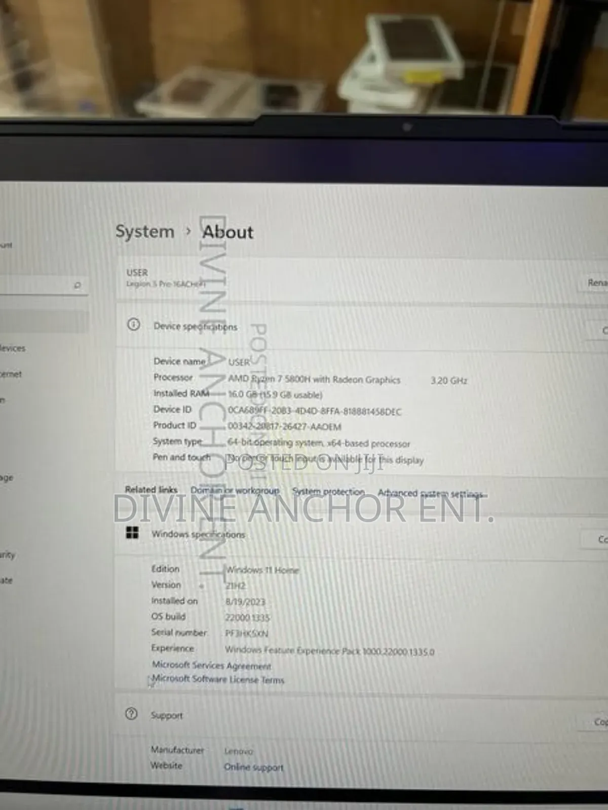 Laptop Lenovo Legion 5 32GB AMD Ryzen 7 SSD 1T