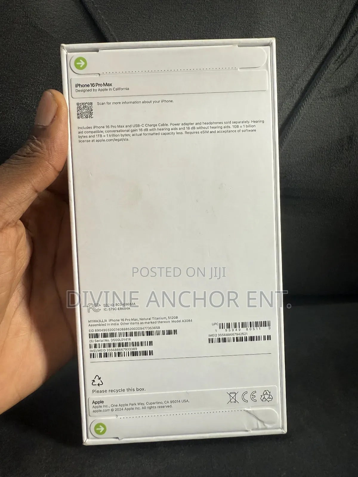 New Apple iPhone 16 Pro Max 512 GB Gray