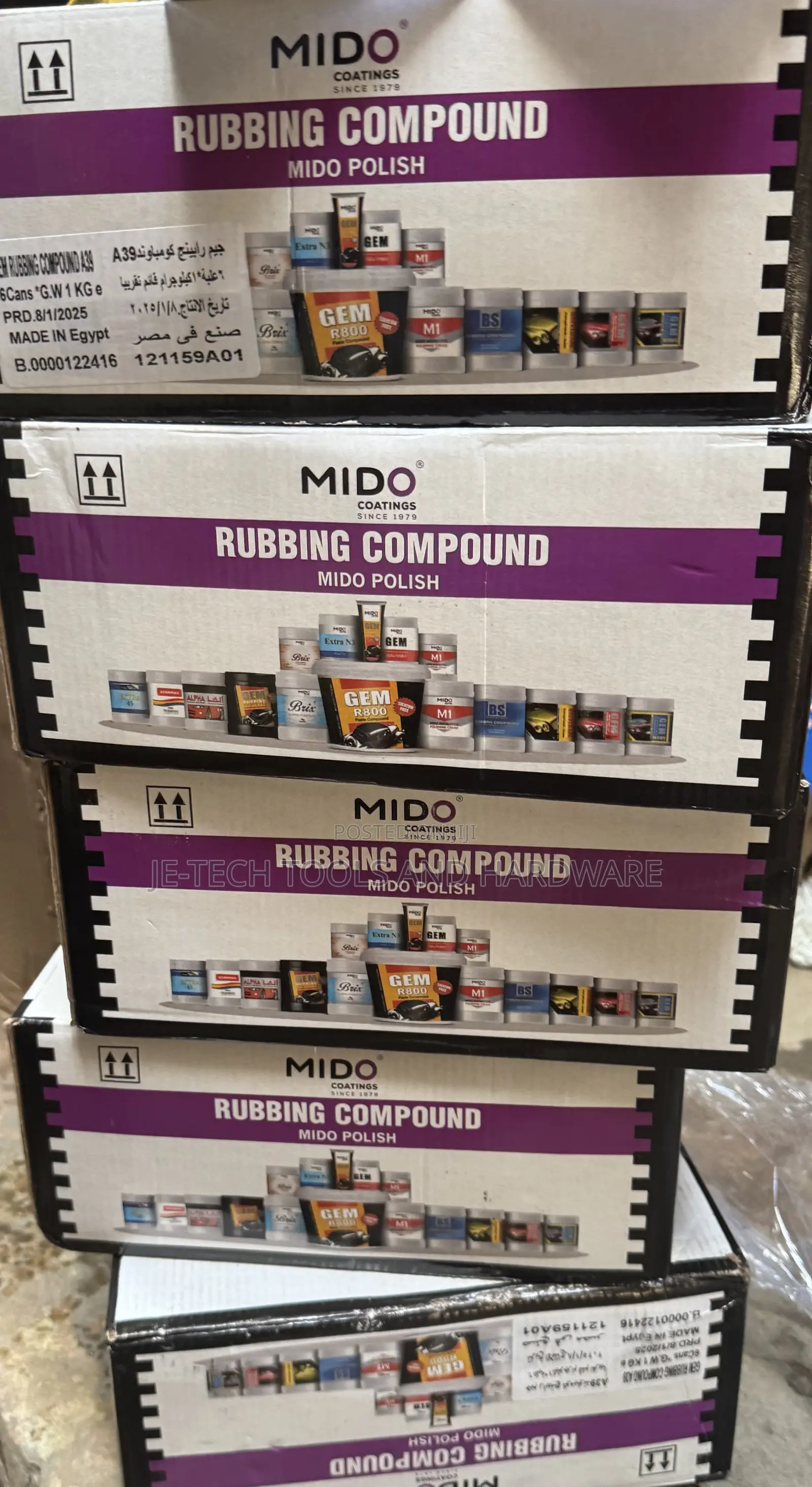 Carton of Mido Rubbing Compound 6pcs