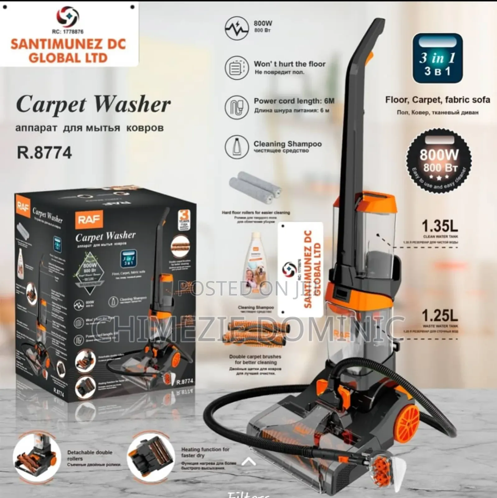 Raf Carpet and Upholstery Cleaner