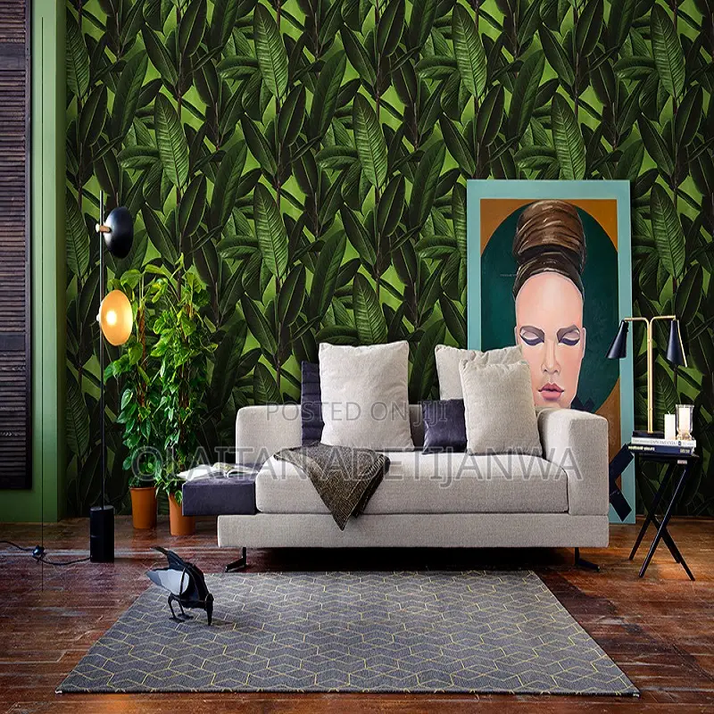 4d Forest Green Palm Italian Wallpaper 16sqm